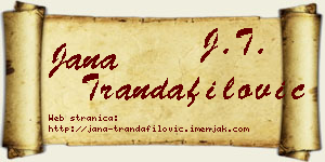 Jana Trandafilović vizit kartica